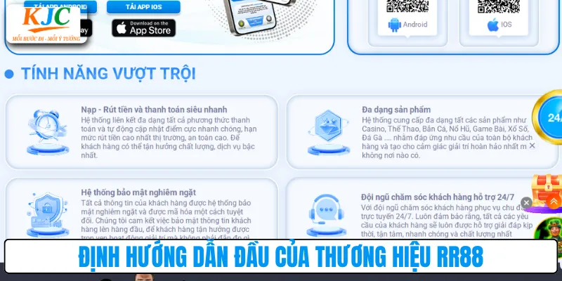 Định hướng dẫn đầu của thương hiệu RR88
