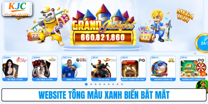 Website tông màu xanh biển bắt mắt